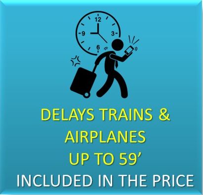 59' delay trains & airplanes includes